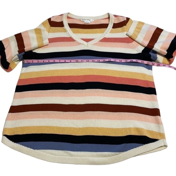 Addition Elle Multi Coloured Stripe Sweater - Size 1X - Picture 6 of 9